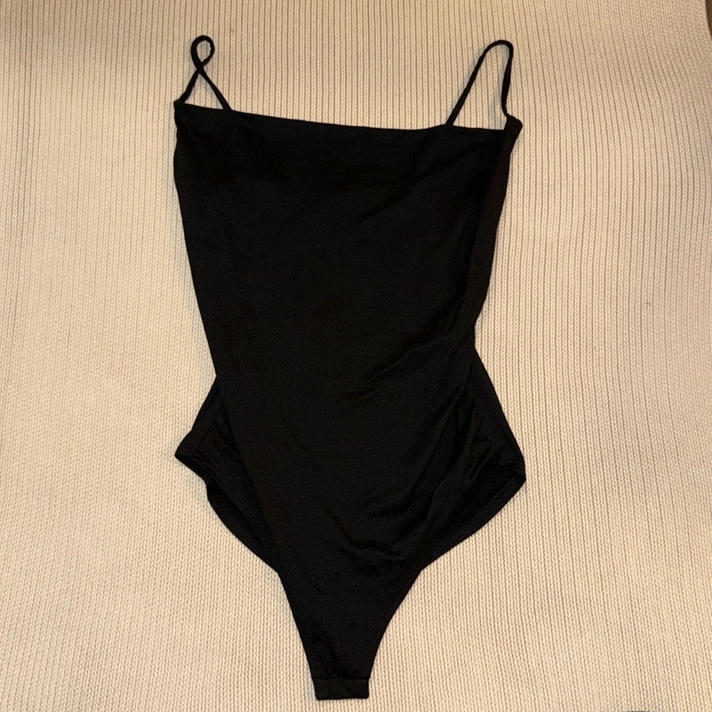 Gaze Black Strappy Bodysuit